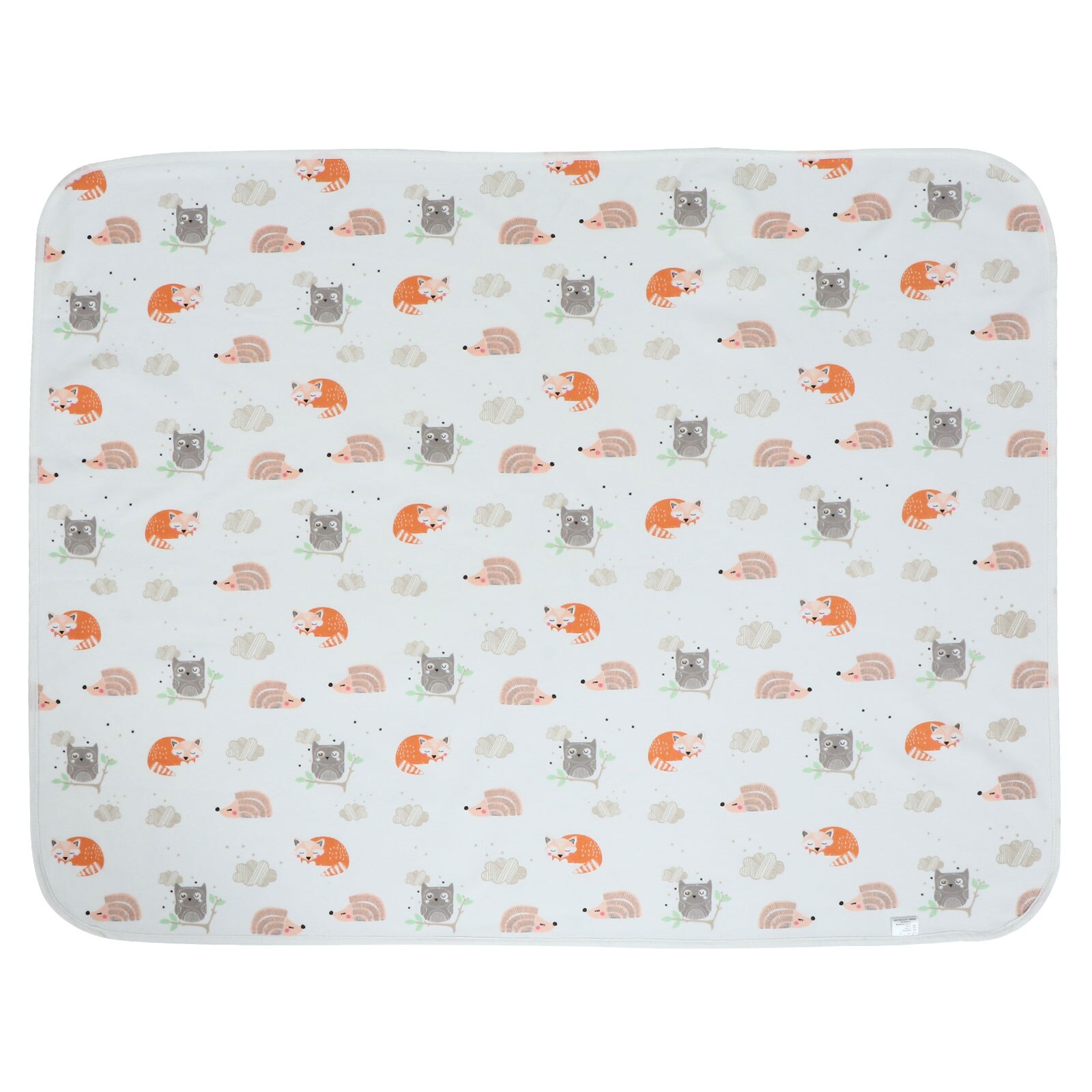 1pc Washable Baby Mat Bed Protection Absorbent Pad Waterproof Baby Piss Pad: White Orange