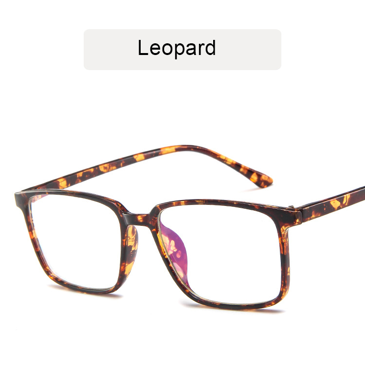 Kottdo firkantet brilleinnfatning trend brilleinnfatning brilleinnfatning retro og transparent brilleinnfatning for kvinner: Leopard