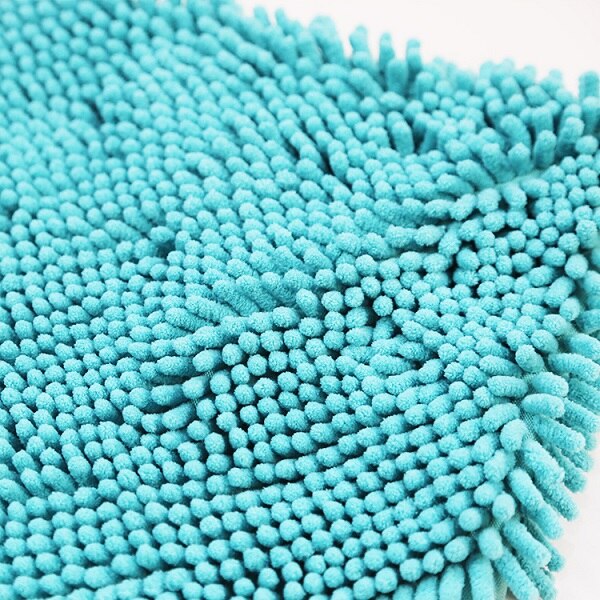 Chenilla absorbe agua toalla para mascotas súper absorbente pequeño baño para perros toallas suave Toalla de baño para gatos alfombrilla de microfibra para cachorros manta de perros: Lake Blue / 35cmX80cm