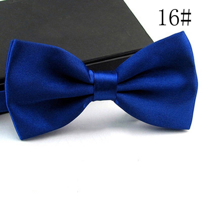 Solid Parent-Child Bow tie Charming Kids Pets Adult Family Butterfly Satin Party Dinner Wedding Cute bow tie Accessory: Men Royal Blue