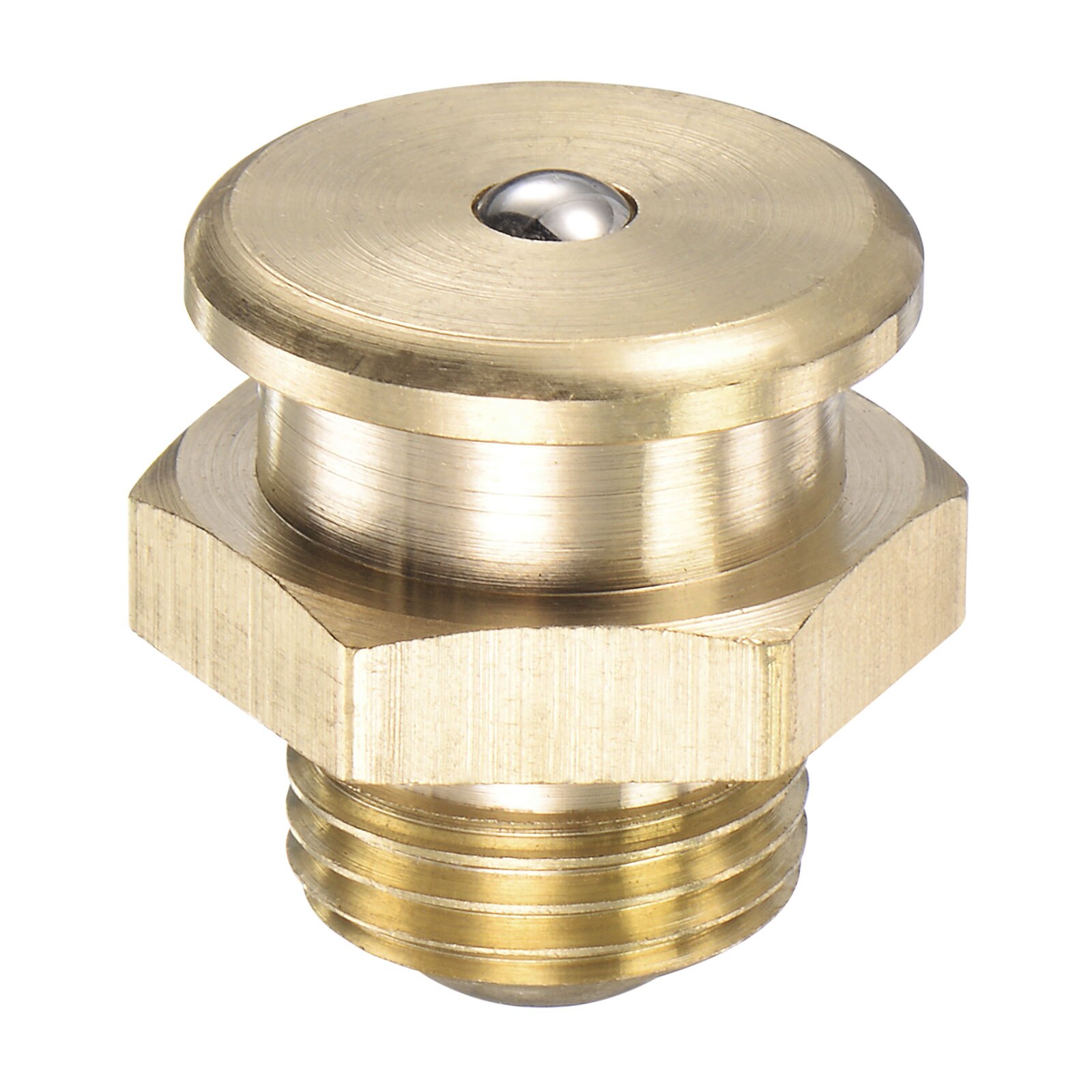 Uxcell Brass Push Button Grease Oil Cup M16x1.5 Male Thread Ball Oiler for Lubrication System