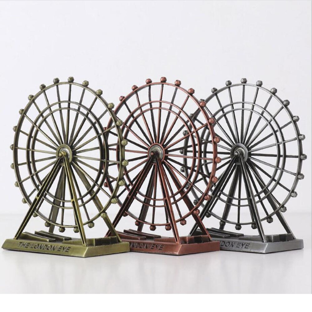 Metal crafts wrought iron ferris wheel decoration home living room desk decorations