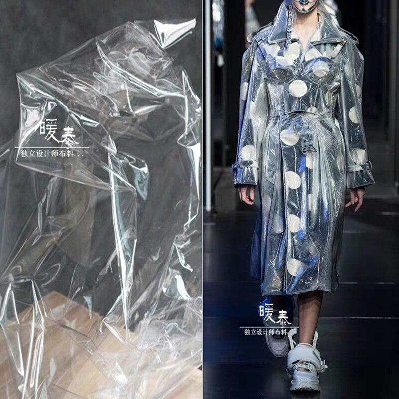 0.2mm TPU Fabric PVC liquid plastic film Waterproof DIY See-through Windbreaker Raincoat Crystal Bags Fabric