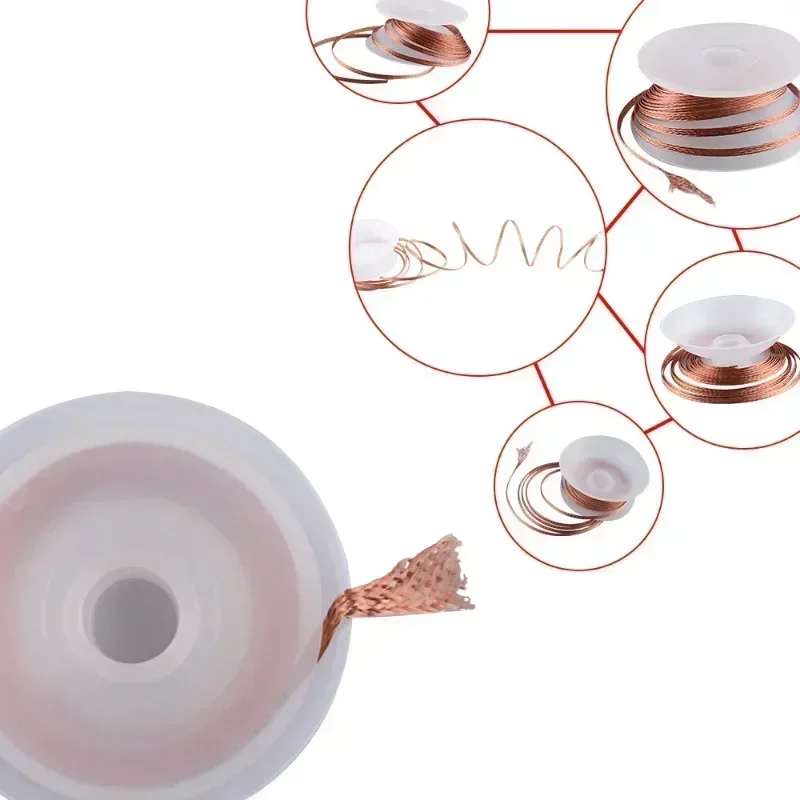 Desoldering Braid Tape Copper Solder Wire Soldering Wick Tin Solder Removal Braid Welding Wire Repair Tool 1.5-3.5mm