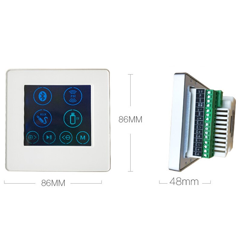 Rise-4 Inch Ingebed Familie Hotel Smart Home Achtergrond Muziek Speler Host Controller Versterker H86B