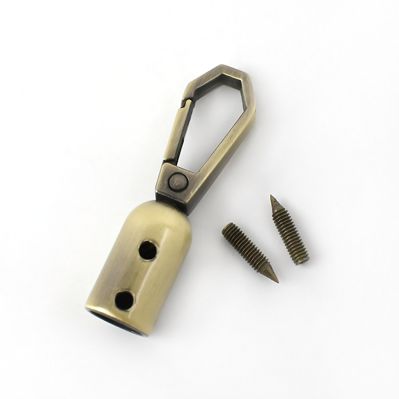 4Pcs Meetee Metalen Kwastje Cap Clip Sluiting Zak Gespen Bag Strap Cord Stopper Riem Haak Handtas Hanger Diy Hardware accessoires: BF199-Brass