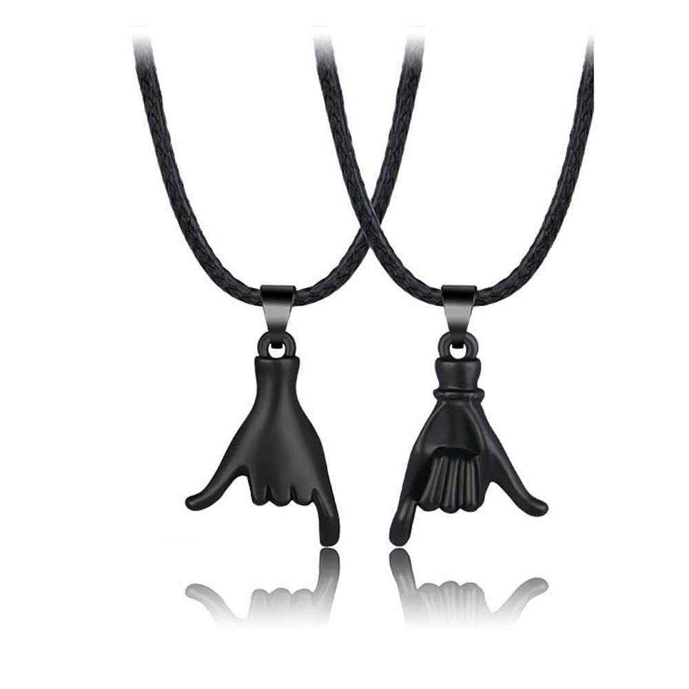 2 Stuks Paar Little Vinger Greep Handen Ketting Bijpassende Lover Promise Magnetische Dolfijn Vriendschap Ketting Valentijnsdag Sieraden
