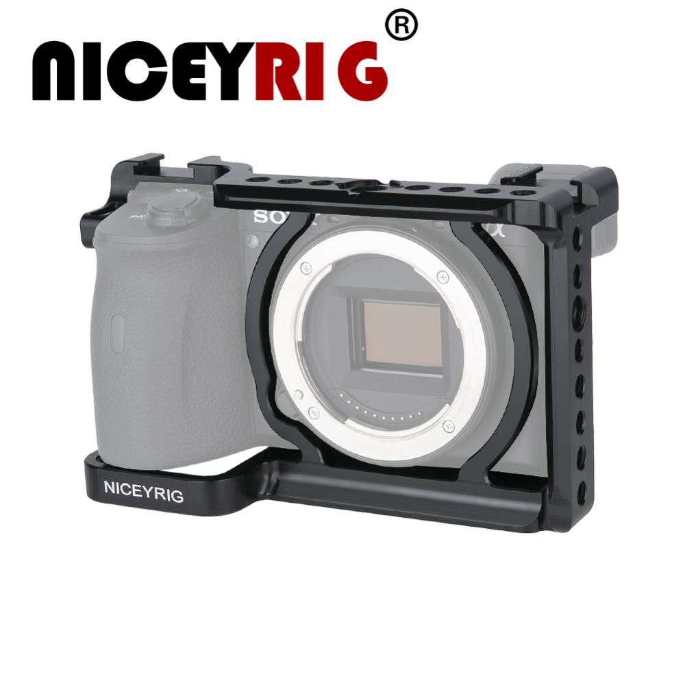 Niceyrig A6600 Gewijd Camera Kooi Met Koud Schoen 1/4 &quot;Draad Gaten Multifunctionele Stabilizer Voor Sony A6600