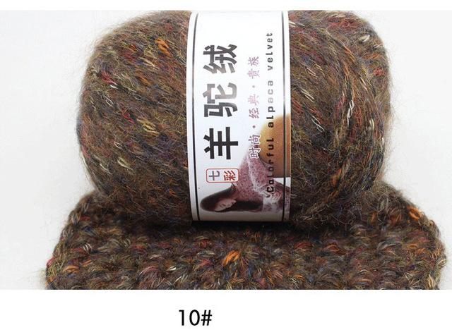 50g/ballen garen pluche Hand-gebreide wol garen kleurrijke alpaca Mohair ruwe wol Staaf naald breien garen sjaal jas lijn FZ102: 10