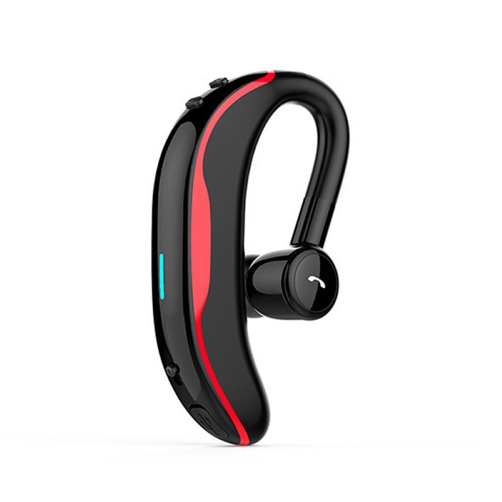 F600 Bluetooth słuchawki ergonomiczne 180 stopni pojedyncze słuchawki z haczykiem na ucho Handfree z mikrofonem dla biznesu sport bezprzewodowe słuchawki: czerwony