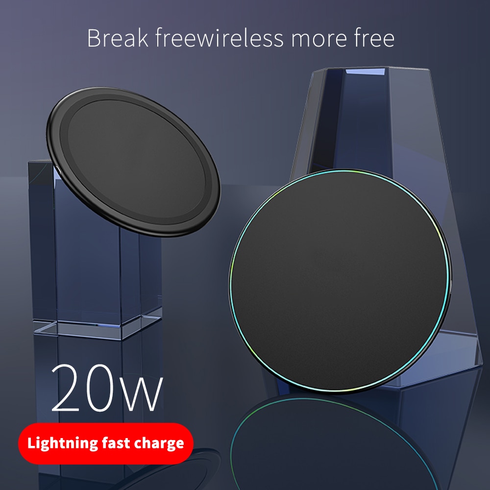 20W Fast Qi Wireless Charger For iPhone 11 Pro X/XS Max XR 8 Plus USB Wireless Charging Pad For Samsung S9 S10 S20 Note 9 8