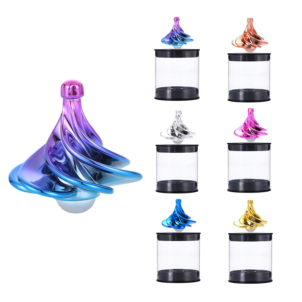 Giroscopio neumático 3D, juguete de aleación multicolor, viento que sopla, artefacto giratorio de descompresión superior, herramientas de alivio de presión