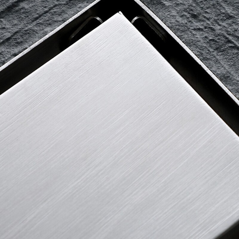 Shower Drain and Tile Insert Brushed Stainless Steel Suitable for Tile Shower