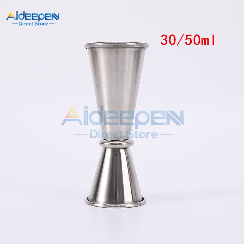 25/50ML Stainless Steel Cocktail Measuring Jigger Double Jigger Measure Shot Drink Spirit Measure Cup Bar Bar Tools 15/30ML: TypeB 30 and 50ml