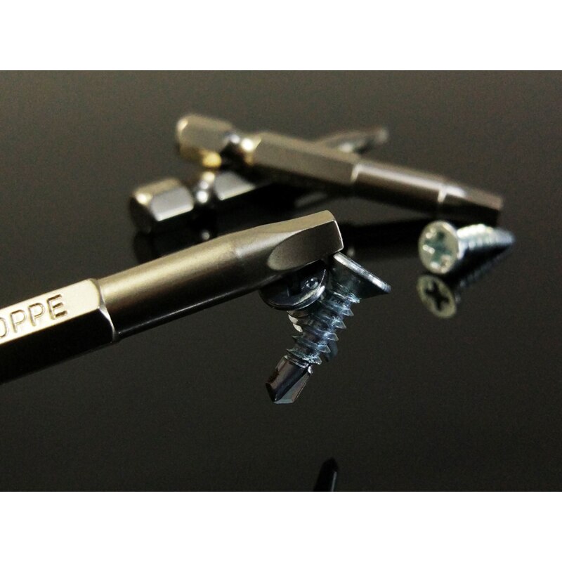 3Sizes 3Pcs Set 50MM Square Head Screwdriver Bits 1/4'' Hex Shank Magnetic Electric Driver Bits S1 S2 S3 Hand Tools S2 Steel