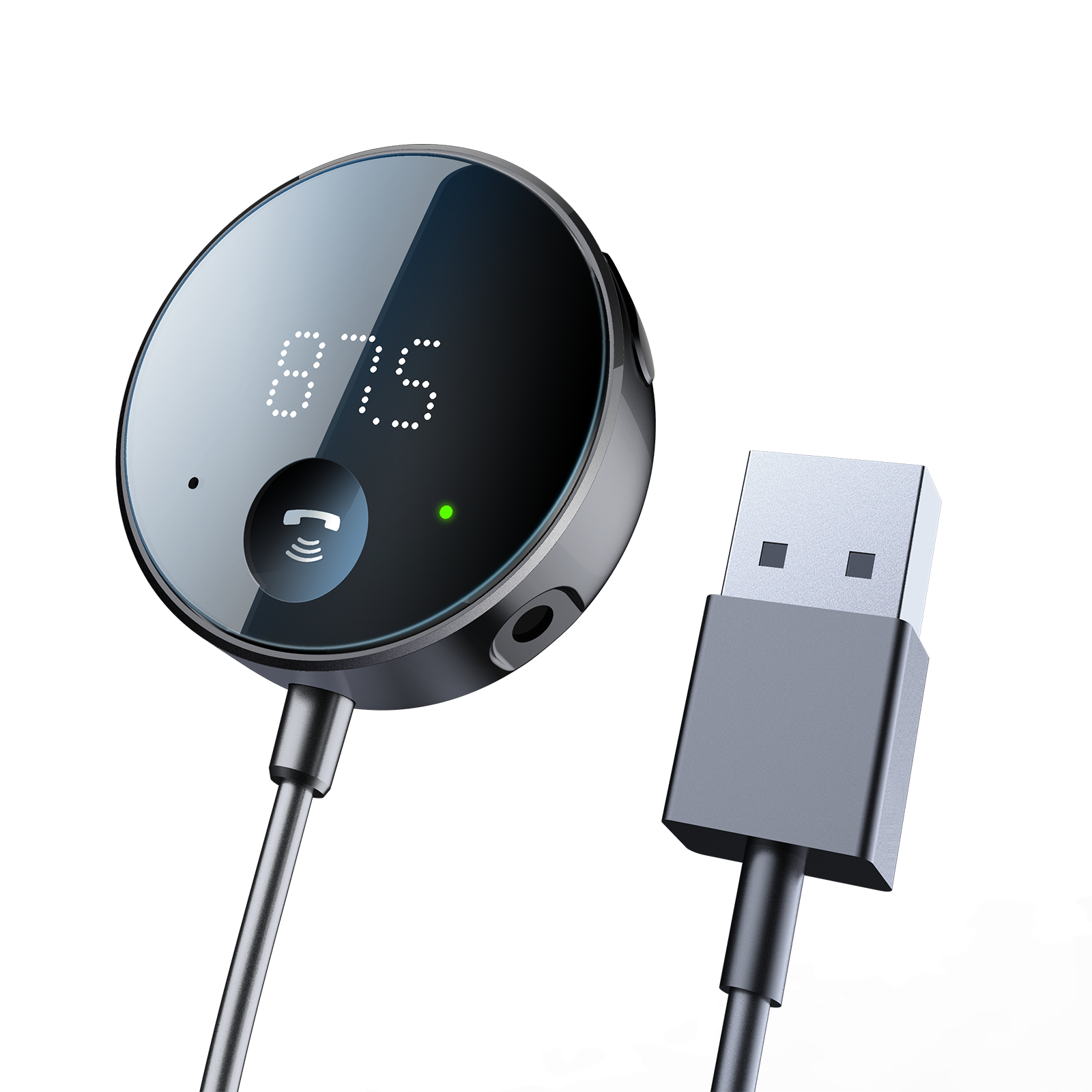 Bluetooth 5.2 FM-Transmitter für Auto, Auto-Adapter mit Bass, Stereo-HiFi-Sound-Receiver, unterstützt Freisprechanrufe, Aux Out TF-Karte