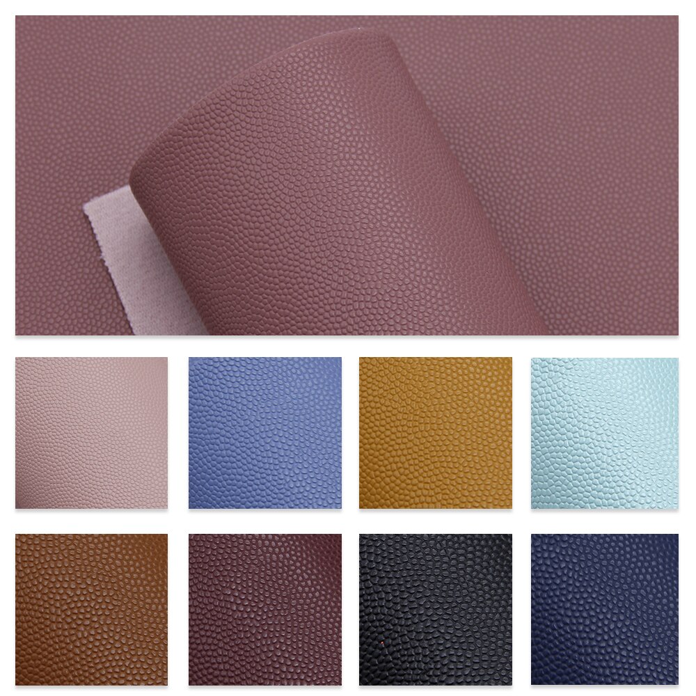 20*34cm ensfarvet syntetisk læder med basketball korn, håndlavede materialer til fremstilling af håndtaske ,1 yc 8106