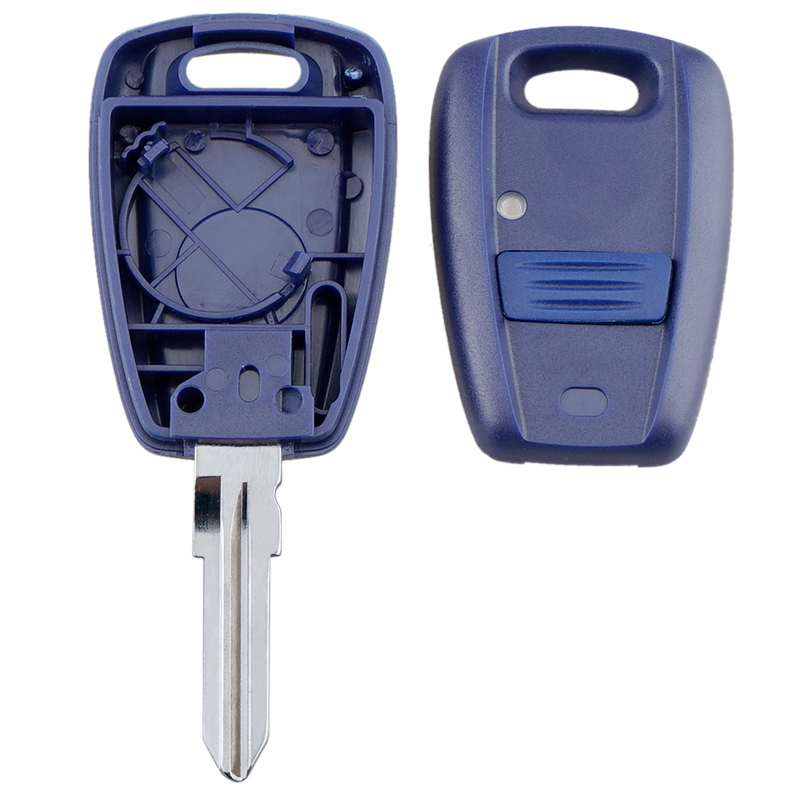 Étui bleu Durable pour clé de voiture, 1 pièce, 1 bouton, coque de remplacement pour télécommande avec lame GT15R, adapté à Fiat Punto Doblo Bravo