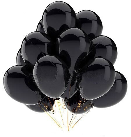 20 stk. 12 tommer guldflis hvid latexballoner tillykke med fødselsdagen bryllupsfest indretning voksen barns oppustelige heliumballoner: Sort