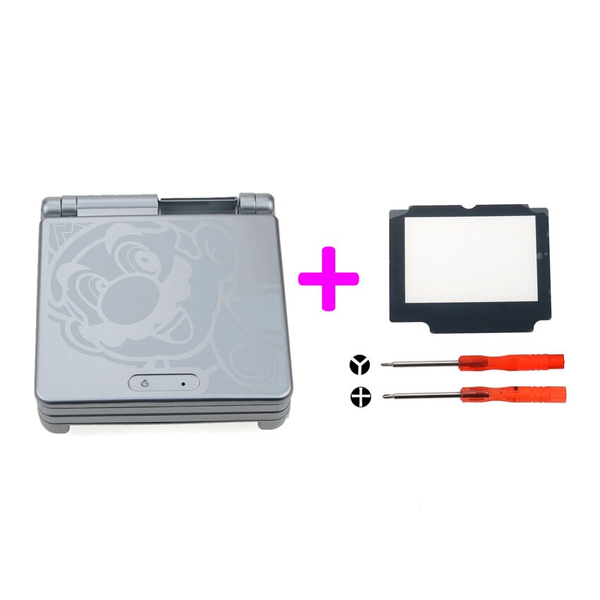 YuXi-carcasa de repuesto para Nintendo Game Boy Advance SP, conjunto completo de carcasa, cubierta con herramientas de lente de pantalla, para GBA SP: R