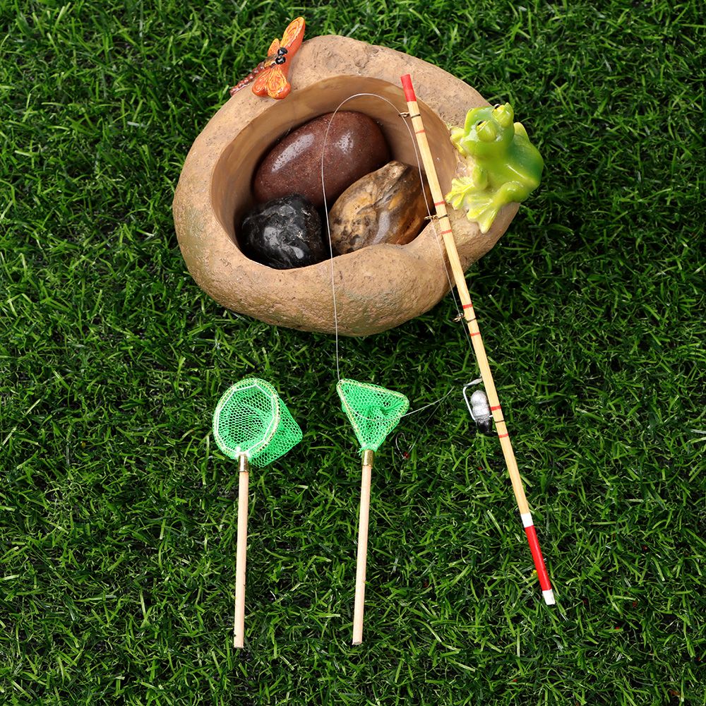 Filet de Trammel Miniature de Pêche, Accessoire de Scène, Modèle de Courses de Micro Paysage, Décoration de Maison, Poteau à Poisson, Beurre,