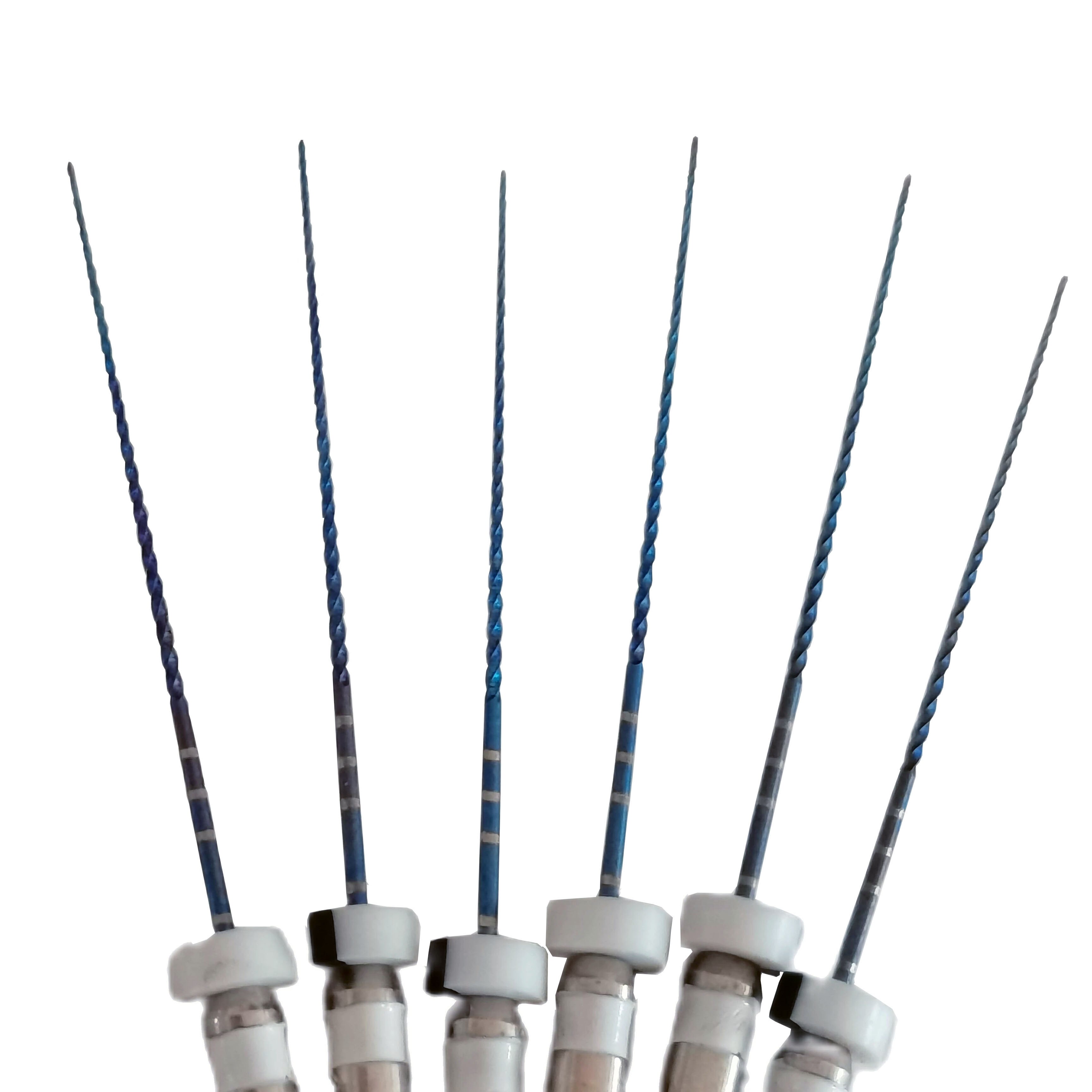 6 sztuk/paczka Dental endodontyczne ścieżka pliki elastyczne NiTi kanał Root wybielanie zębów autoklaw Endo stomatologia terapia 21/25m