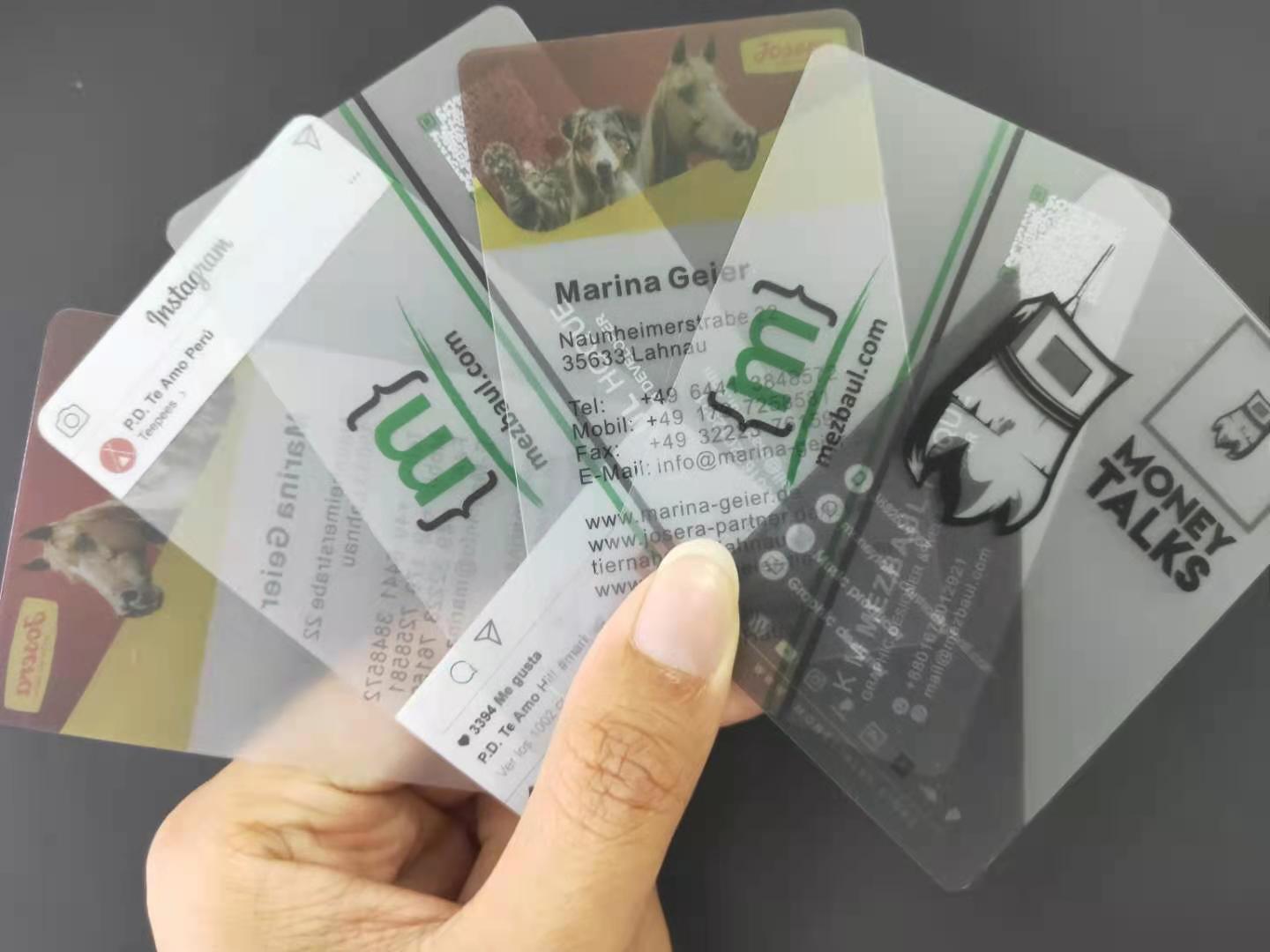 Carte de visite ronde en PVC Transparent, gratuite, , étanche, impression couleur, 0.38mm
