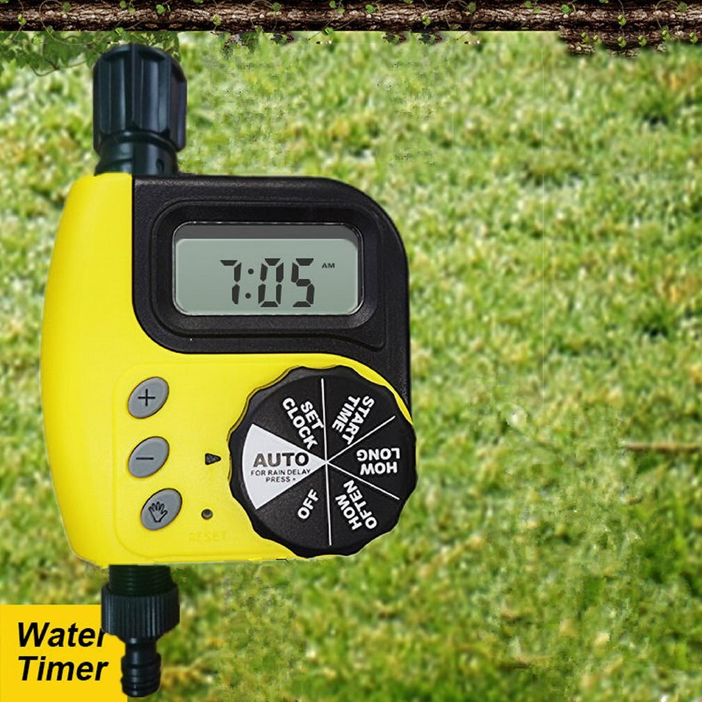 Automatic Digital Garden Water Timer Irrigation System Controller and Extendable Water Hose with SPRAY GUN