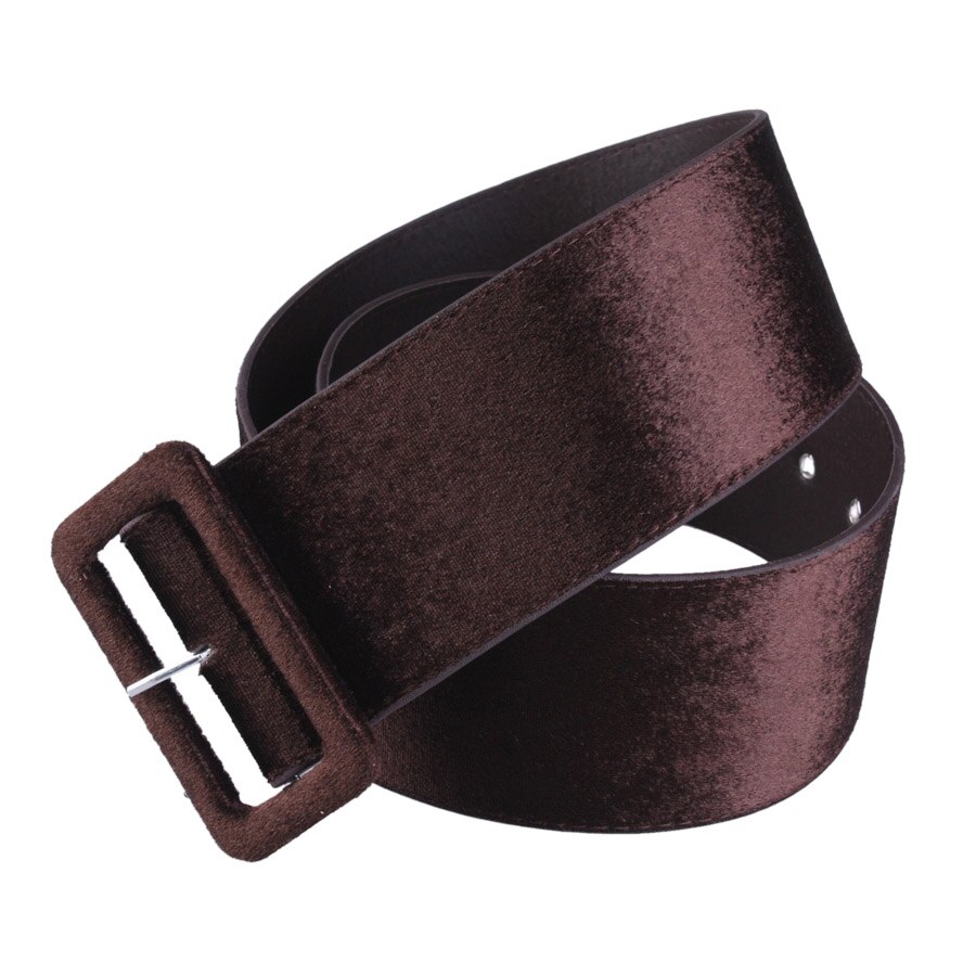 Brede Riem Vrouwelijke Jurk Riemen Versier Tailleband Mode Zilveren Pin Gesp Fluwelen Riem Party Riem Zwart Flanel Vrouwen