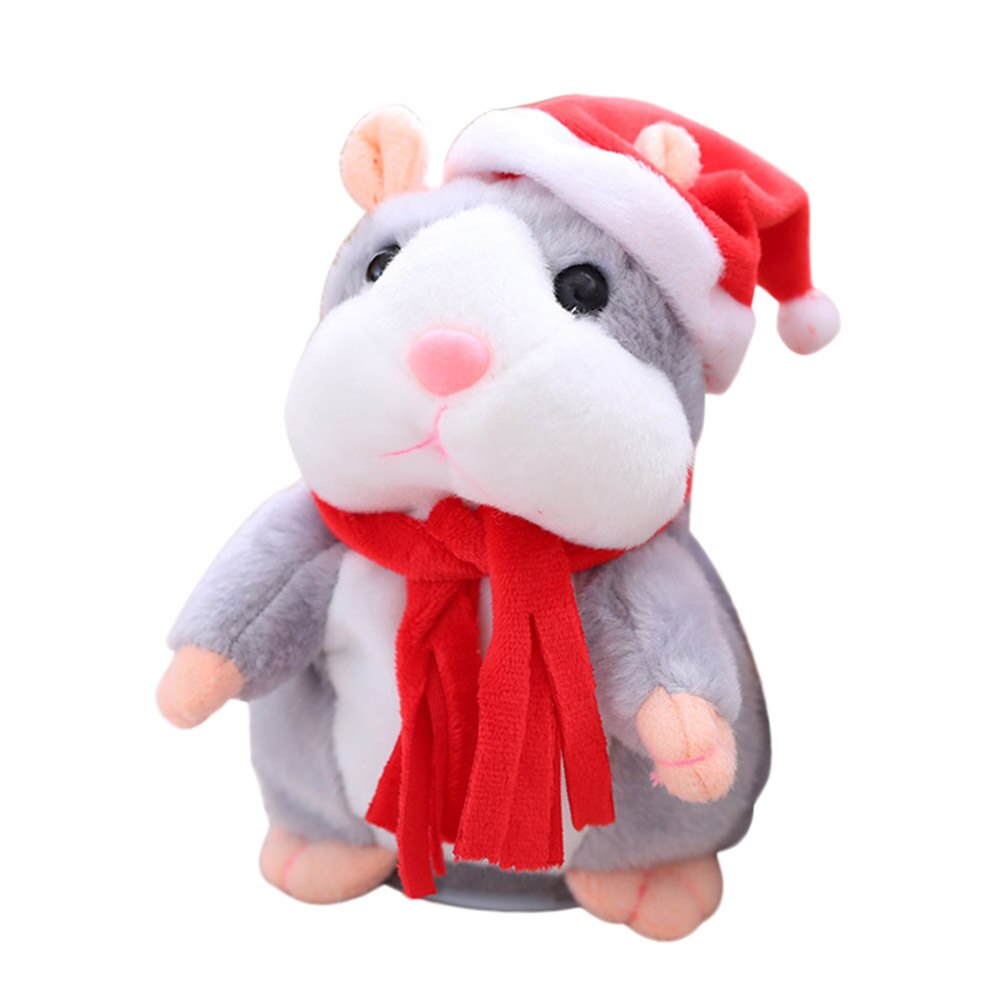 Plush Hamster Toy Christmas Recording Electric Hamster Talking Speaking Walking Mouse Toys Learn To Talk Kids Fun: Type 3C (16cm)