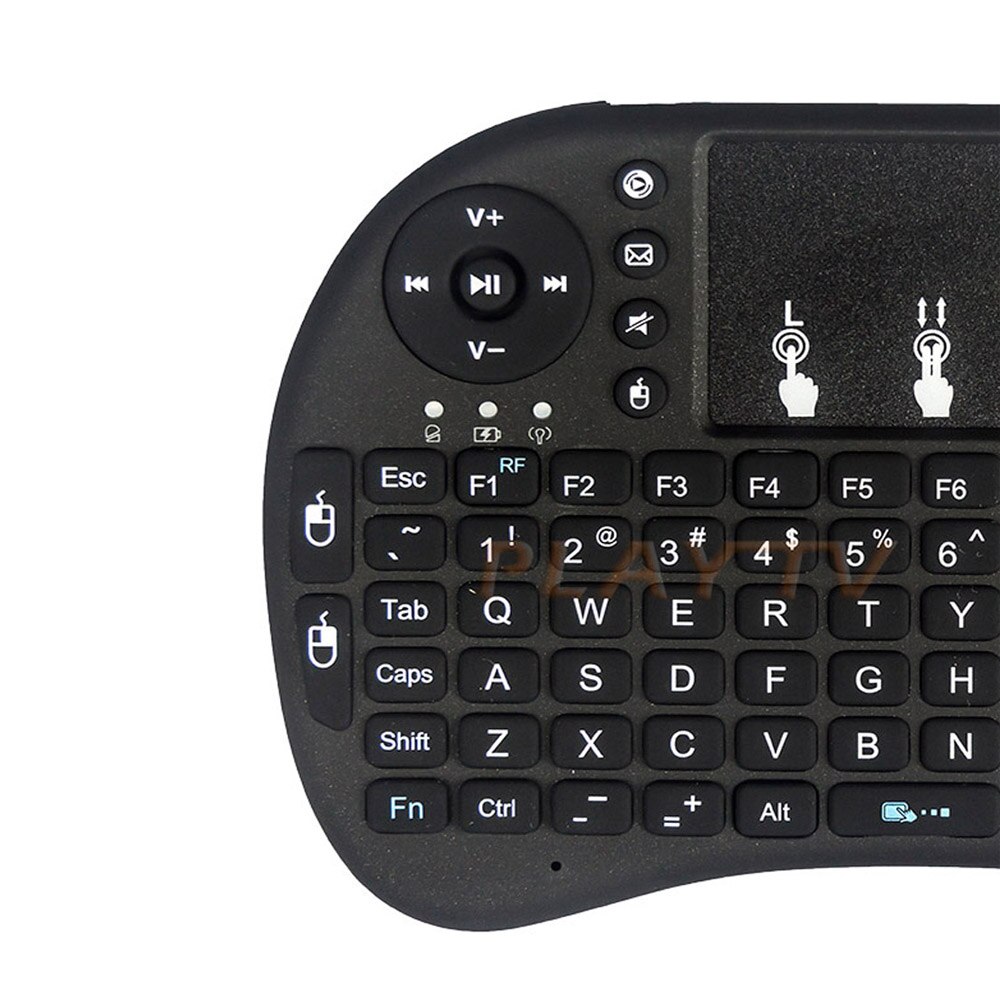 original i8 2.4G mini wireless English lithium rechargeable battery keyboard Air Mouse and Touchpad for android tv box PC Laptop