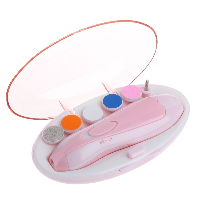 Elektrische Baby Nail Trimmer Manicure Pedicure Clipper Cutter Schaar Kleur Willekeurige Levering