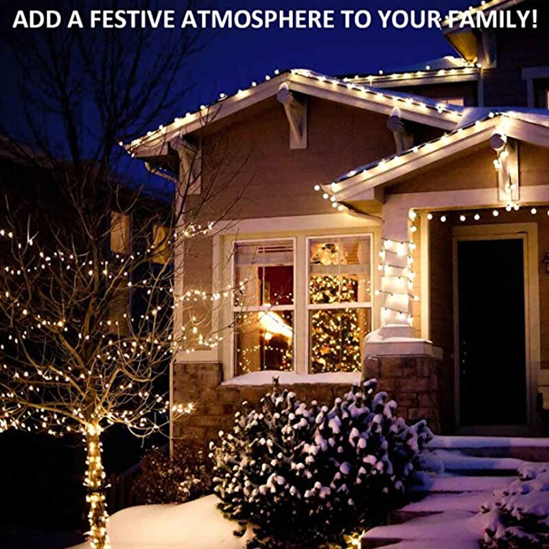 Mini canalón de Navidad con ganchos colgantes, pinzas con luz de Navidad en forma de S de plástico, para exterior, interior, luces MU8669, 100 Uds.