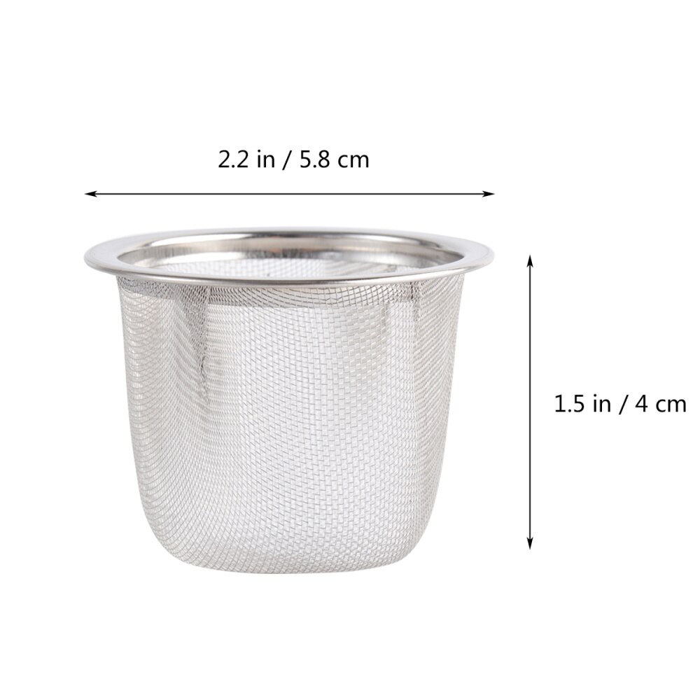 Infuseur à thé en acier inoxydable, passoire à thé robuste pour la maison (diamètre 7.2cm x hauteur 6cm) 8 pièces