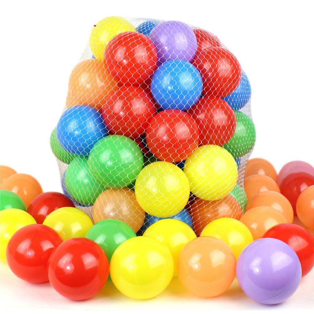 50PCS Ocean Balls giocattoli per piscina d&#39;acqua plastica morbida ecologica colorata palla di plastica morbida giocattolo colore casuale giocattolo esterno
