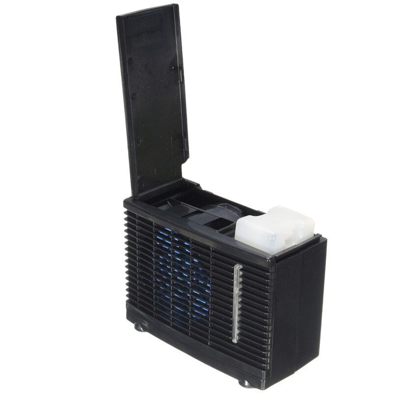 12v bärbara bil luftkonditioneringsfläkt mini kylfläkt vatten is förångande luftkonditionering svart: Default Title