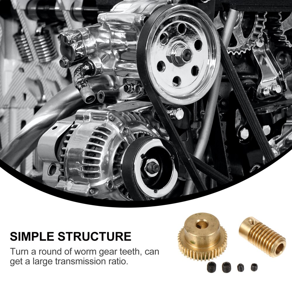 2 uds gusano de la rueda de engranaje de tornillo sin fin con gusano conjunto de engranaje de tornillo sin fin para piezas industriales