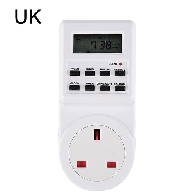 EU UK US AU BR Plug Timer Switch Kitchen Electric Appliance Timer Outlet 230V 50HZ 12/24 Hour Programmable Timing Socket: TM03-F  UK