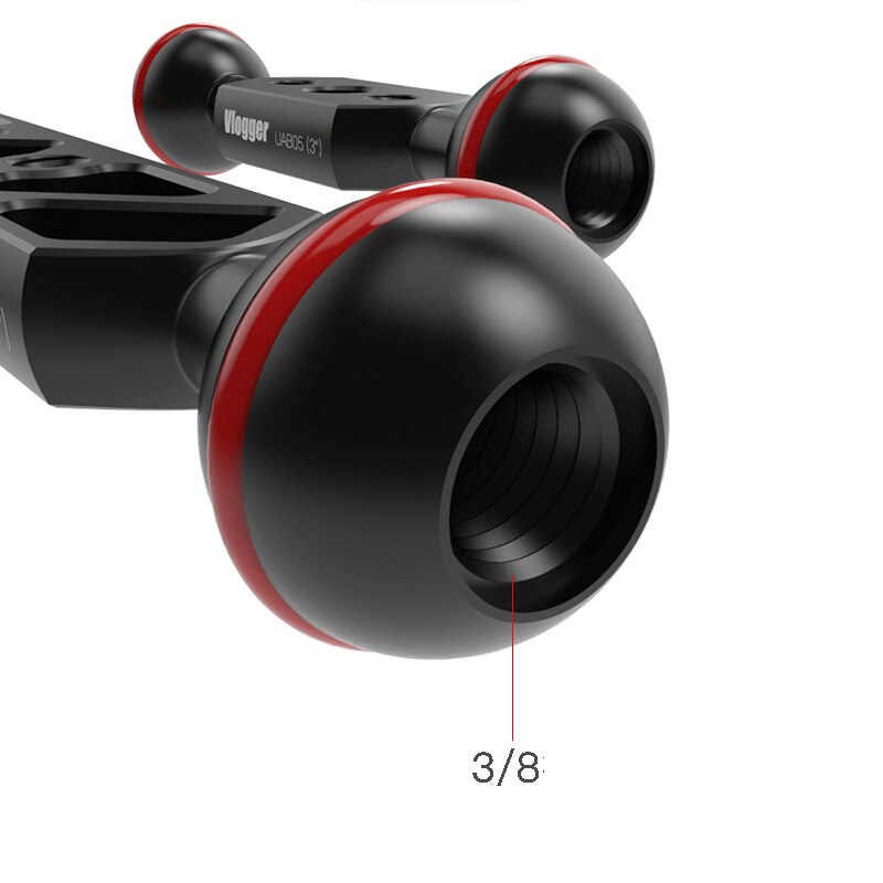 Dslr Camera Dual Kogelgewricht Arm Verstelbare Hoek Monitor Beugel Licht Grip Connector Camera Fotografie Duiken Accessoires