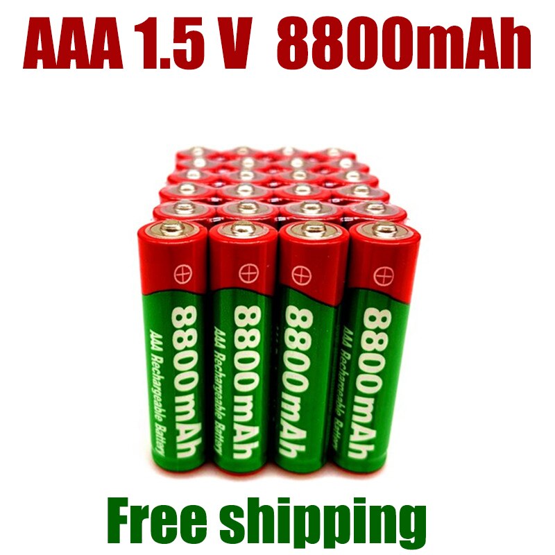 1.5v aaa uppladdningsbart batteri 8800 mah aaa 1.5v alkaliskt uppladdningsbart batteri för led -leksak  mp3 vänta