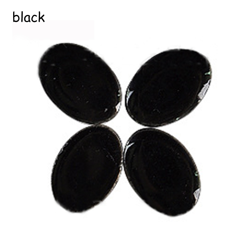 Mosaïque de carreaux de Micro céramique, en porcelaine, artisanat, ovale, ultra-mince, bijoux en céramique, fabrication de boucles d&#39;oreilles, 60 pièces: Black