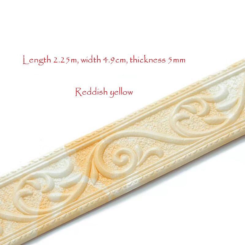 3D Solid Wall Edge Strip Sticker Self-Adhesive Skirting Board Corner Waist Line Sticker Wall Decoration Line Skirting Line Frame: A004