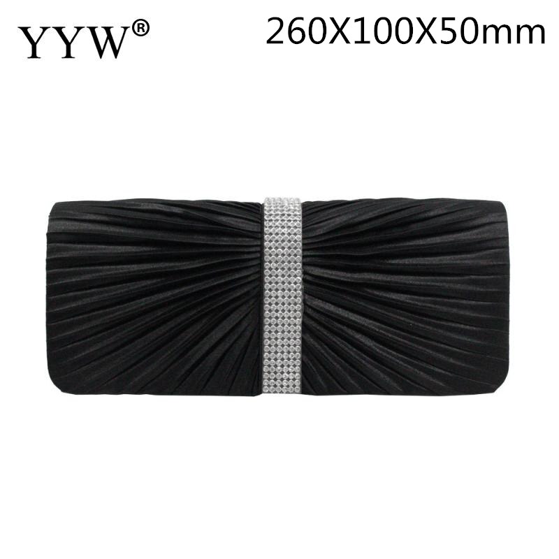 Rhinestone Clutch Bag Women Long Wallet Purse Clutch Female Wedding Bags With Chain Sac Main Femme Envelope Clutch: black