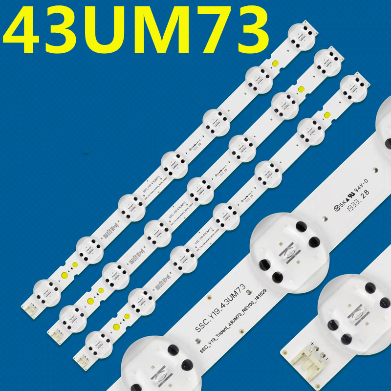 7LED(6V) LED Strip For 43LG73CMECA 43UM4390PLC 43UM7300PWA 43UM7400 43UM7450 43UM7500PSB SC.Y19.43UM73 HC430DGG-SLUR1-A14X
