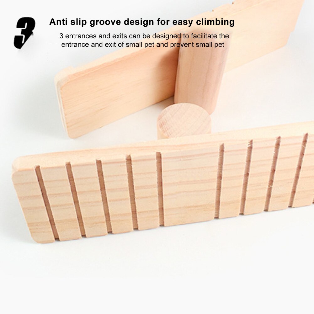 Practical Play House Mouse Chinchillas Exercise Funny Wooded Toys Hamster Seesaw Pet Supplies Anti Chew Guinea Pig Small Animal