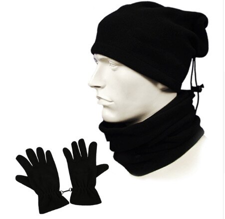 Fodbold fodbold træning udendørs sport varmt sæt multifunktionel halskrave cirkel hat ride fodbold tørklæde handsker: Tørklædehue handsker