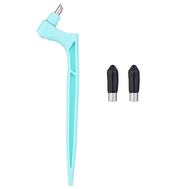 LMDZ 1PC 360-degree Rotating Utility Knife Pen Paper Cutting Pen Engraving DIY Art Craft Hand-held Rotary Carving Knife: light blue