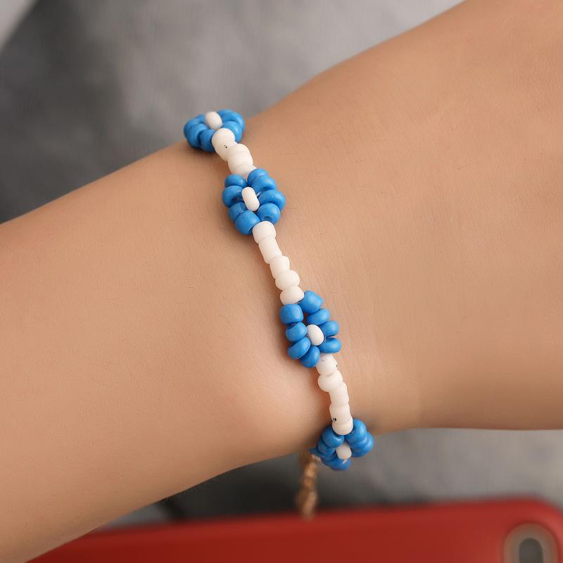 1pc Böhmischen Stil Blume Perle Dekor Armbinde Nette Einstellbar Perlen Armbinde Charme Armbinde Schmuck Zubehör