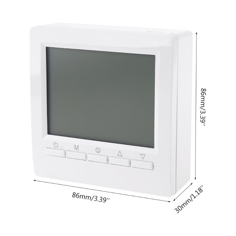 LCD Gas Boiler Thermostat 3A Weekly Programmable Room Heating Wall Mount Temperature Controller 86x86mm ME83L Q84D
