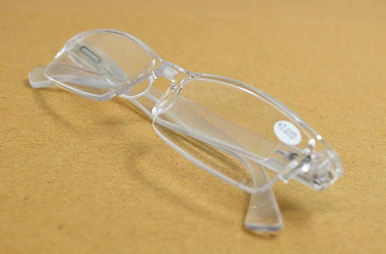 Vijf Paar Lente Been Strachable Mode Plexi Glas Transparant Leesbril + 1 + 1.5 + 2 + 2.5 + 3 + 3.5 + 4